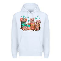 White cute pigs coffee Premium Hoodie - Jasminsmagicworld