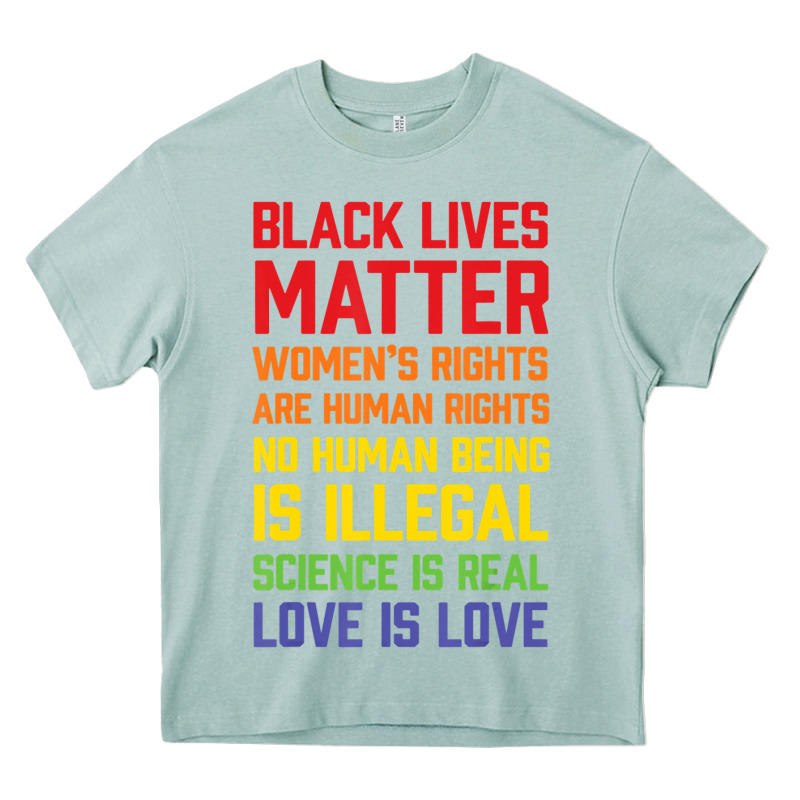 Black Lives Matter List Heavy Core Tee by longCreatives | Teevron