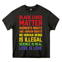 Asphalt Black Lives Matter List Heavy Core Tee - longCreatives
