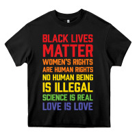 Black Black Lives Matter List Heavy Core Tee - longCreatives