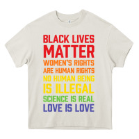 Cream Black Lives Matter List Heavy Core Tee - longCreatives