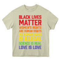 Mossy Black Lives Matter List Heavy Core Tee - longCreatives