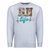 Heather Grey western nurse rn  life Premium Sweatshirt - BarkalooDesign
