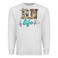 Oatmeal Heather western nurse rn  life Premium Sweatshirt - BarkalooDesign