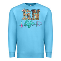 Ocean Blue western nurse rn  life Premium Sweatshirt - BarkalooDesign