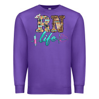 Purple western nurse rn  life Premium Sweatshirt - BarkalooDesign