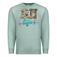 Seafoam western nurse rn  life Premium Sweatshirt - BarkalooDesign