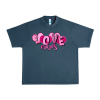 Midnight Navy Love vibes Valentine's Day Urban Heavy Tee - HowdyJamesFarm