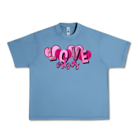 Pebble Blue Love vibes Valentine's Day Urban Heavy Tee - HowdyJamesFarm