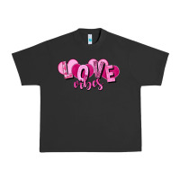 Pigment Black Love vibes Valentine's Day Urban Heavy Tee - HowdyJamesFarm