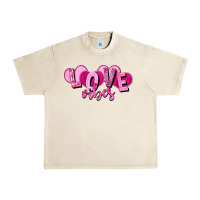 Sandshell Love vibes Valentine's Day Urban Heavy Tee - HowdyJamesFarm