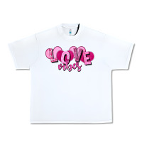 White Love vibes Valentine's Day Urban Heavy Tee - HowdyJamesFarm