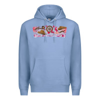 Colony Blue Howdy Valentine Premium Hoodie - CowhideDigitalArt