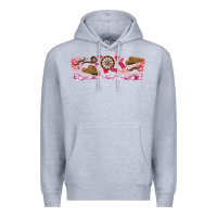 Heather Grey Howdy Valentine Premium Hoodie - CowhideDigitalArt