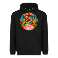 Black flamingos with western background Heavyweight Hoodie - BarkalooDesign