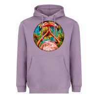 Lavender flamingos with western background Heavyweight Hoodie - BarkalooDesign