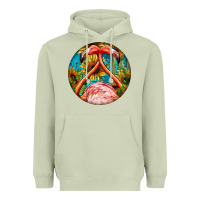 Matcha flamingos with western background Heavyweight Hoodie - BarkalooDesign