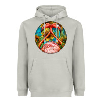 Moon Dust flamingos with western background Heavyweight Hoodie - BarkalooDesign