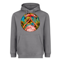 Storm flamingos with western background Heavyweight Hoodie - BarkalooDesign