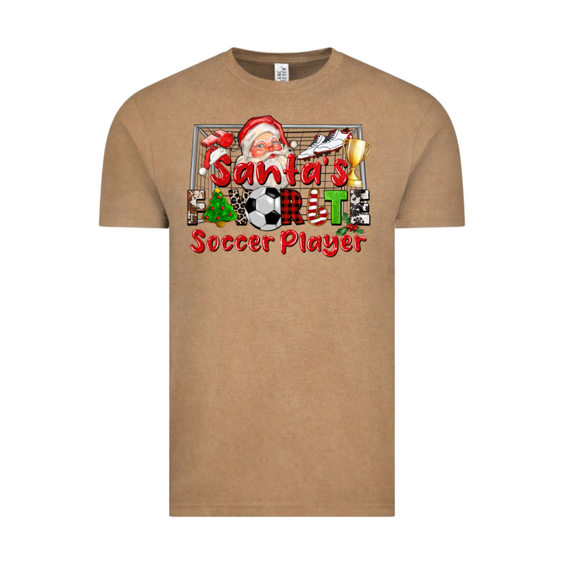 Santas Favorite Soccer Player Vintage Tee by CowGirlArtShop | Teevron