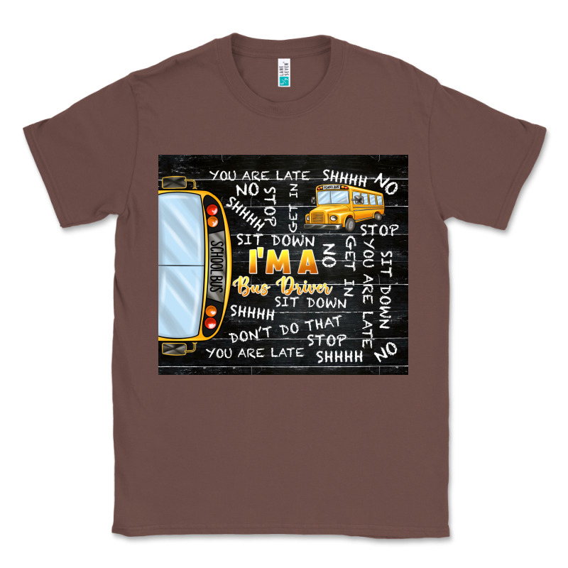 I'm A Bus Driver School Bus Black Classic Tee by TumblerDesignByShophia | Teevron