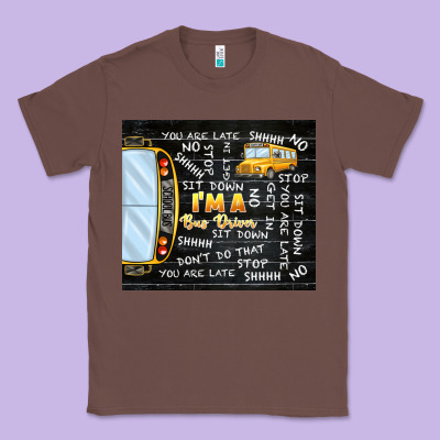 I'm A Bus Driver School Bus Black Classic Tee Designed By Tumblerdesignbyshophia
