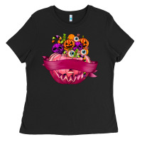Black Personalized Girl Halloween Candy Ladies Tee - texasbilliewilder