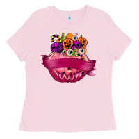 Bubblegum Pink Personalized Girl Halloween Candy Ladies Tee - texasbilliewilder