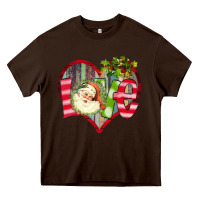Chocolate Brown Love Christmas Santa Heavy Core Tee - Bettercallsaul