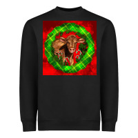 Christmas Red Angus Calf Heavyweight Sweatshirt | Teevron