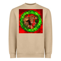 Mushroom christmas red angus calf Heavyweight Sweatshirt - LillyAllenDesigns