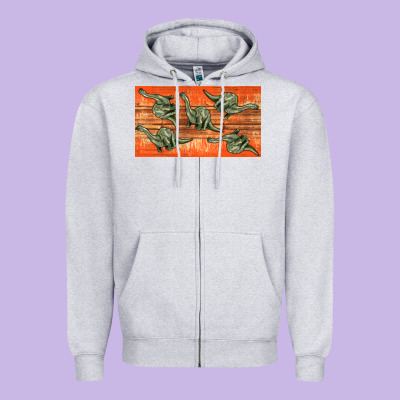 Dinosaur Brontosaurus Sippy Cup Zipper Hoodie Designed By Artiststas