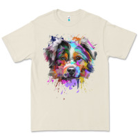Bone Splash Art Australian Shepherd   Aussie Lover Gifts Premium Tee - longCreatives