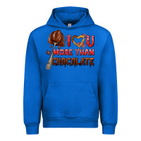 Cobalt i love you more than chocolate Urban Hoodie - AdoDesignShop