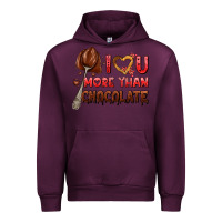 Mauve Wine i love you more than chocolate Urban Hoodie - AdoDesignShop