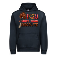 Navy i love you more than chocolate Urban Hoodie - AdoDesignShop