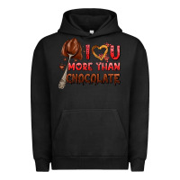 Pigment Black i love you more than chocolate Urban Hoodie - AdoDesignShop