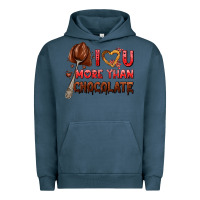 Pigment Midnight Navy i love you more than chocolate Urban Hoodie - AdoDesignShop
