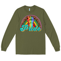 Army Green pride rainbow Long Sleeve Tee - OliviaCreatesArt