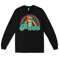 Black pride rainbow Long Sleeve Tee - OliviaCreatesArt