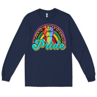 Navy pride rainbow Long Sleeve Tee - OliviaCreatesArt