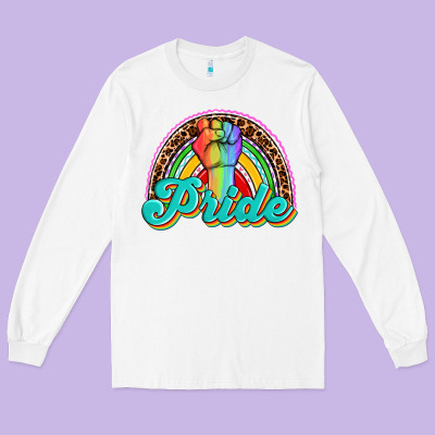 Pride Rainbow Long Sleeve Tee Designed By Oliviacreatesart