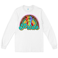 White pride rainbow Long Sleeve Tee - OliviaCreatesArt