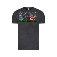 Vintage Black merry christmas gnomies Vintage Tee - CowGirlArtShop