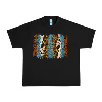 Black tool leather leopard cowhide backround Urban Heavy Tee - RanaPortraitStore