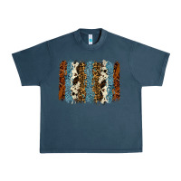 Midnight Navy tool leather leopard cowhide backround Urban Heavy Tee - RanaPortraitStore