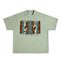 Oil Green tool leather leopard cowhide backround Urban Heavy Tee - RanaPortraitStore