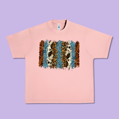 Tool Leather Leopard Cowhide Backround Urban Heavy Tee Designed By Ranaportraitstore