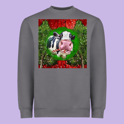 Christmas Holstein Heavyweight Sweatshirt Designed By Lillyallendesigns