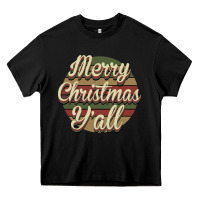 Black Merry Christmas Y'all Heavy Core Tee - Bettercallsaul